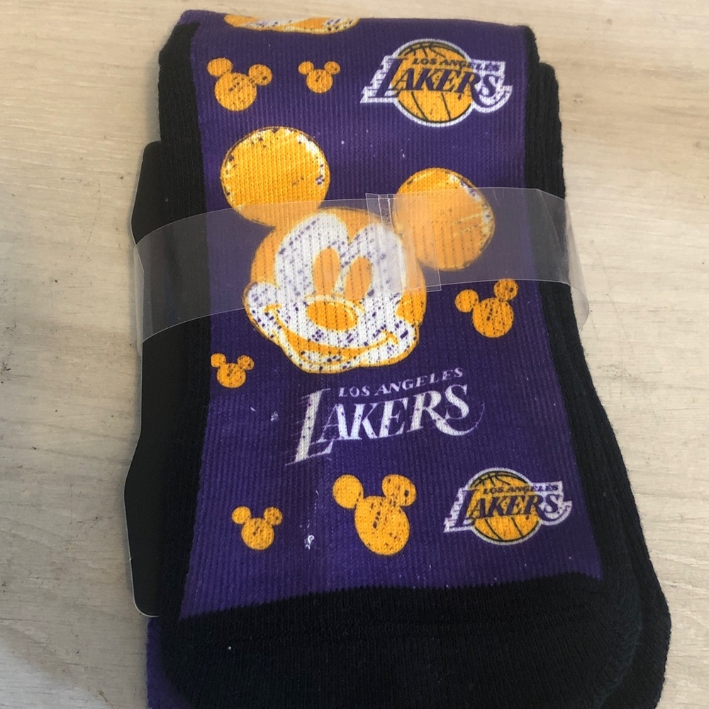 Los Angeles Lakers Disney Mickey Mouse Socks Brand New One Size Pls Read